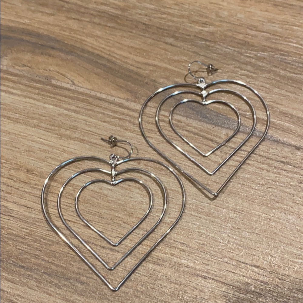 Heart ♥️ Hoop earrings.